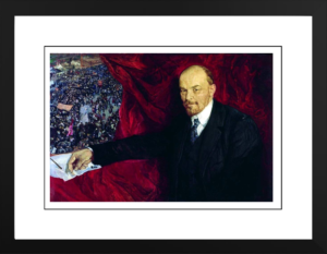 Cuadro Lenin y la manifestación